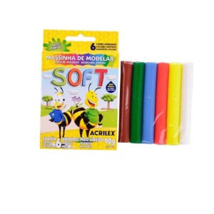 Massa Modelar 6 Cores Amido Ref 07316 Acrilex
