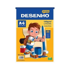 Bloco Desenho A4 20 Fl 140g Creme Jandaia