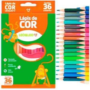 Lapis Cor 36 Cores Sextavado Ref 4482 Leo