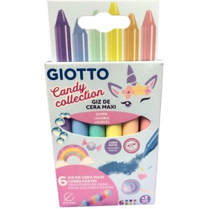 Giz Cera 06 Cores Pastel Candy Collection Giotto
